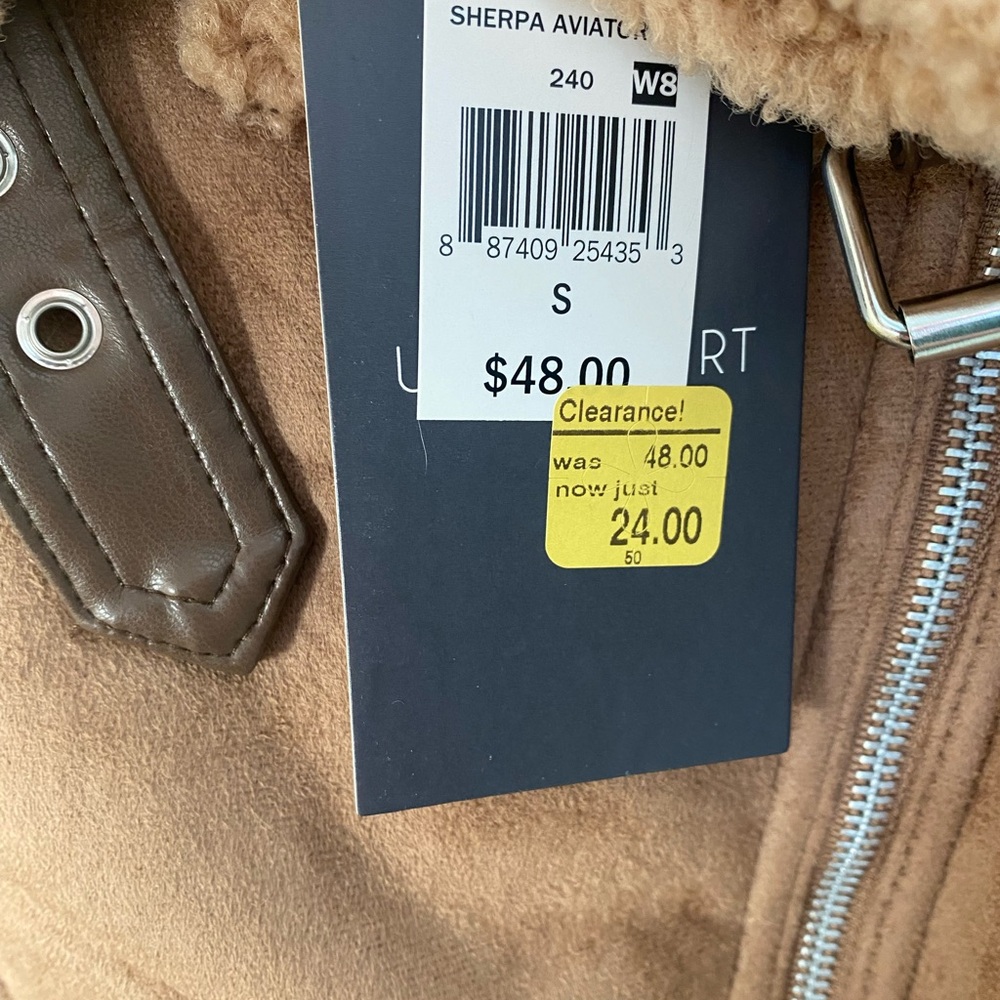Ultra flirt size small women’s tan aviator style jacket ( A16) - Picture 3 of 3